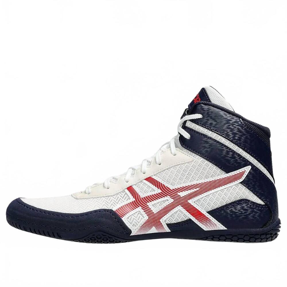 NEW ASICS men's matcontrol 3 sneaker in white classic red